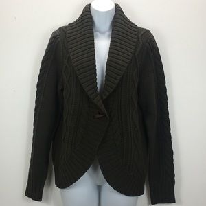 Eddie Bauer collared 1 button cardigan